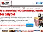 Watch Unlimited Movies for 2 Months Only $5 @ QuickFlix