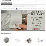 50% off All Cufflinks (+Spend over $50 and Receive Free Delivery) @ Custom Australia