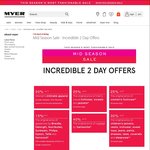 Myer's 'Incredible 2 Day Offers' on Fashion & Apparel, Accessories, Electricals, Linen, Toys & Books