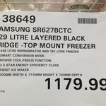 Samsung SR627BCTC 629L Top Mount Fridge - $1179.99 @ Costco Canberra (Membership Required)