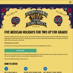 Win 1 of 5 Trips to Mexico for 2 & Various Instant Win Prizes from Mad Mex