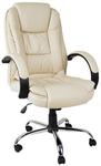 Executive PU Leather Office Computer Chair Beige - $116 (Normally $140) - Free Shipping @ ShoppingJoey