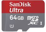 SanDisk 64GB Ultra MicroSDXC Memory Card $29.99 @ Officeworks