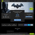 [PC] Steam - Batman Arkham Origins Complete Pack (Game with All DLC + Season Pass) $4.99 US (~$6.53 AU) @ Bundle Stars - 24 hrs