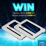 Win 1 of 2 Crucial SSDs (1TB MX300 2.5” / 275GB MX300 2.5”) from Computer Alliance