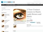 3-TONE Non-Prescription Coloured Contact Lenses - Were $29.95 Now $19.95