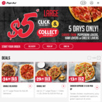 $5 Large Pizzas Pickup (Pepperoni, Ham or Cheese Lovers) @ Pizza Hut (Online Only)