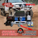 X-BULL NEW 12000LB Electric Winch 24M Synthetic Rope 12V 5454kg 2x Remote 4WD $349.90 Delivered @ EastBay Auto eBay