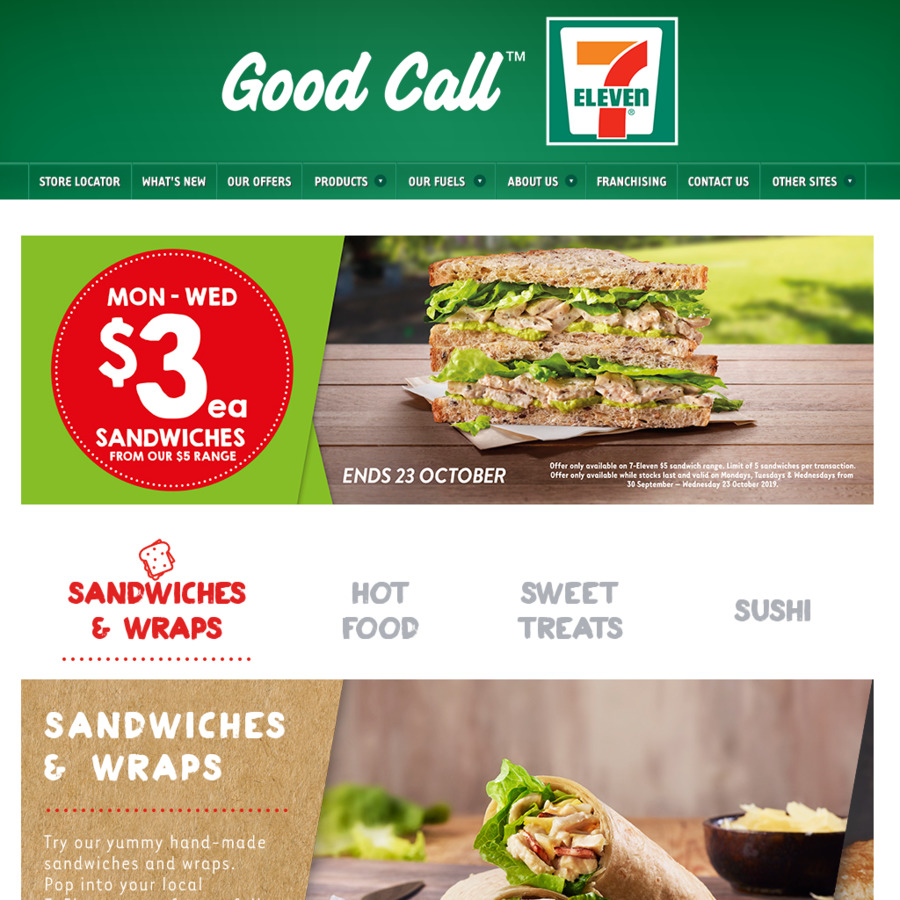 7-Eleven $3 Sandwiches From The $5 Range Monday To Wednesday Until ...