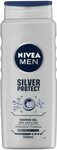 Nivea Men Silver Protect Anti-Bacterial Shower Gel 500ml $6 + Delivery ($0 with Prime/ $39 Spend) @ Amazon AU & Woolworths