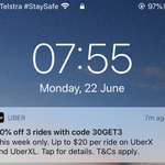 30% off 3 Rides on UberX and UberXL