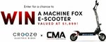 Win a Machine Fox E-Scooter Worth $1,899 from Crooze/Car Mods Australia
