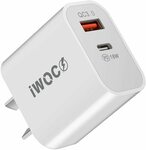 26% off iwoco 18W 2-Port Type-C and QC 3.0 Charger $13.99 + Delivery ($0 with Prime/ $39 Spend) @ iwoco Amazon AU