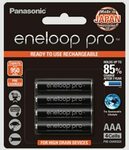 Panasonic AAA Eneloop Pro Rechargeable Batteries, 4-Pack $19.75 ($17.78 w/ S&S) + Delivery ($0 with Prime/ $39 Spend) @ Amazon