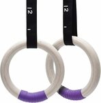 AUSELECT Wooden Gymnastic Rings 32mm/28mm $34.39 Delivered @ AU SELECT via Amazon AU