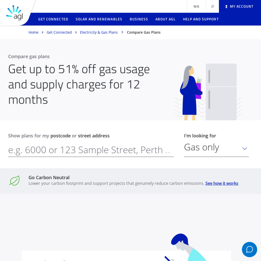 WA 51 off Gas Usage and Supply Charges for 12 Months ATCO