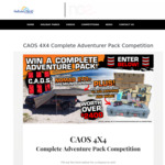 Win a CAOS 4x4 $2400 Adventure Pack from Holiday Parks Down Under