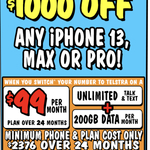 $1000 off Any iPhone 13, Max or Pro with a Telstra $99/Month 24 Month Plan (Min Cost $2376, Port-in & In-Store Only) @ JB Hi-Fi