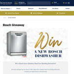 Win a Bosch 60cm Stainless Steel Free Standing Dishwasher Worth $1,149 from Whitfords