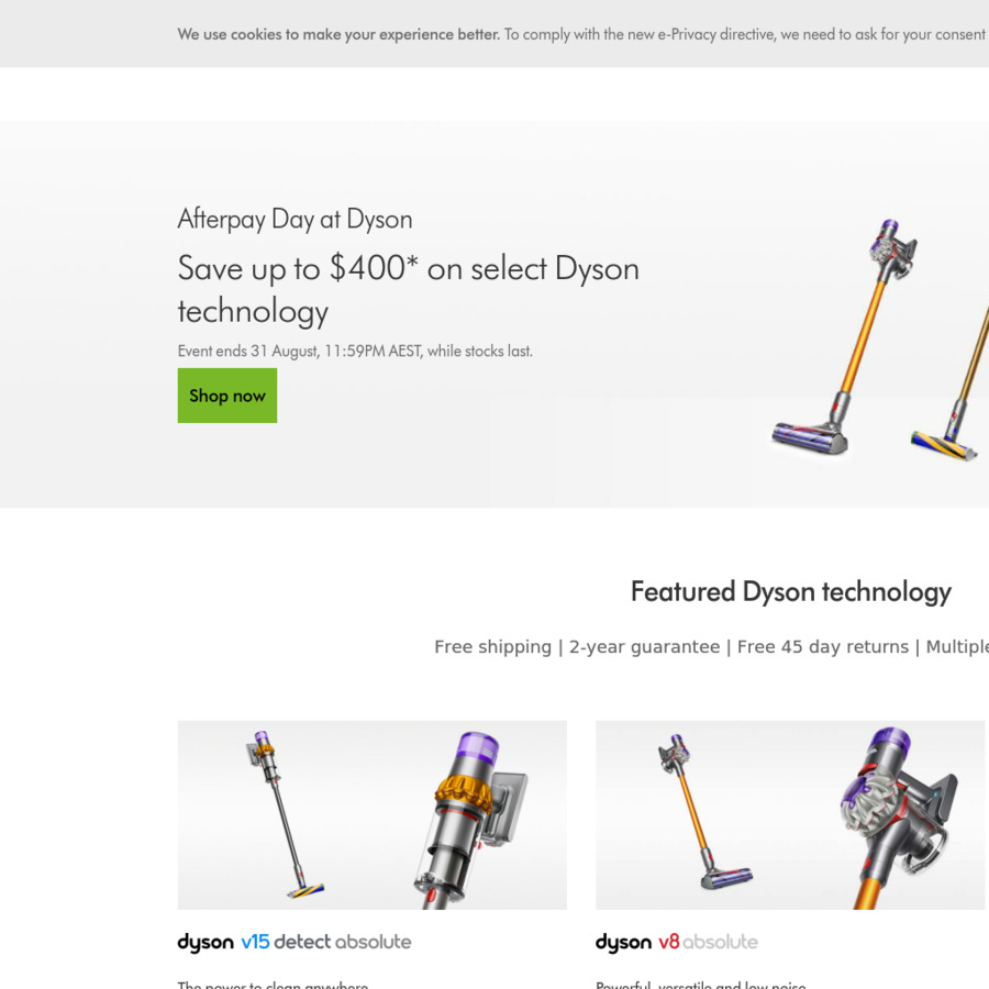 Contact Dyson Direct & Get 20 off Product Purchase for Existing Customers Dyson OzBargain
