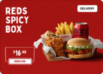Free Reds Spicy Box (Worth $16.40) with Any Order over $25 + Free Delivery @ Red Rooster