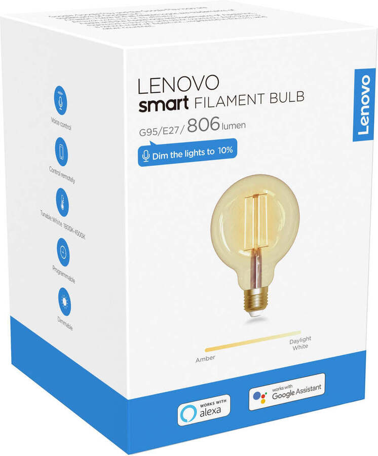 Lenovo G95 E27 Smart Filament Bulb $5 + Delivery @ JB Hi-Fi - OzBargain Lenovo G95 E27 Smart Filament Bulb $5 + Delivery @ JB Hi-Fi - OzBargain