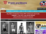 35% Discount off All Mens Underwear Only at Frank and Beans Underwear and Only for 72 Hours