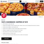 Pizzahut: 100% Cashback (Capped at $15) @ Cheddar