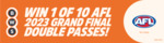 Win 1 of 10 Double Passes (Category 3) to The AFL 2023 Grand Final at The MCG Worth $3,390 from BWS [No Travel]