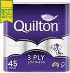 S&S Only: Quilton 3-Ply 180-Sheet Toilet Tissue: Pack of 45/48 $19.20/$20.19 + Del ($0 with Prime/ $39 Spend) @ Amazon AU