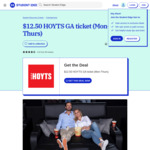 Hoyts Adult Tickets $12.50, LUX Tickets $32 (Valid Monday - Thursday) + Booking Fee @ Student Edge