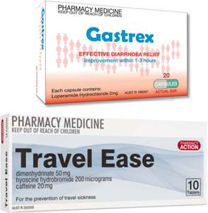 20x Diarrhoea Relief Tablets + 10x Travel Ease Tablets (for The Prevention of Travel Sickness) $9.99 Delivered @ PharmacySavings