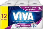 Viva Double Length Paper Towel 12 Rolls $18 + Delivery ($0 with Prime/ $59 Spend) @ Amazon AU