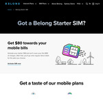 Get $80 Credit Towards Your Mobile Bills (New Belong Service) @ Belong