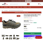 Hush Puppies Kelpie Khaki Men's Shoes $49.95 (RRP $199.95) + Shipping @ Brand House Direct