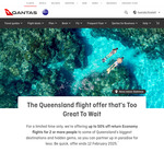 Up to 50% off Return Economy Flights to Queensland for 2 or More People (eg SYD - Cairns $480 Return for 2 Adults) @ Qantas