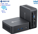 SOYO M2 PLUS 2 Mini PC (Intel N100, 512GB SSD, 16GB RAM, Win11 Pro) US$98.47 (~A$156.95) Shipped @ SOYO Global AliExpress