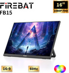 Firebat FB15 16" 1920x1080 IPS Portable Monitor US$36.45 (~A$58.26) Delivered @ Firebat Choice Store AliExpress