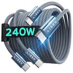 LISEN 240W USB-C to USB-C Cable 2m 2-Pack Grey $10.39, White $11.99 + Delivery ($0 w/ Prime/ $59 Spend) @ Lisen Space Amazon AU