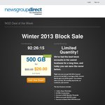 NewsGroupDirect 550GB Usenet Block for $20 USD ($19.12 AUD)