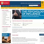 Psychology of Influence course $235 (was $395) at University of Sydney