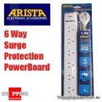 2 for 1 - 6 way power board with surge protection -  $10