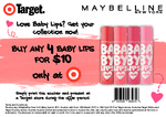 Buy Any 4x Maybelline Babylips at Target for $10