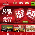 Pizza Hut Classics and Legends Pick up $6.95, Delivered $10.95. All Day