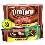 HALF PRICE Tim Tam & Mint Slice Value Packs 330/337g $1.99 at Woolworths (Save $2.00)