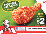 KFC Sweet Sesame Crunch - Try a Piece for $2