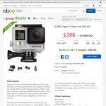 GoPro Hero 4 Silver $398 Delivered @ Bing Lee eBay