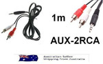 3.5mm Headphone Jack to 2 Male RCA Cable (1m) - $3.09 Posted @ Sydney Electronics