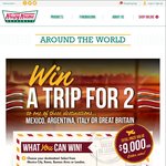 Win a Trip for 2 to Mexico/Argentina/Italy/Great Britain Worth $9000 - Buy Selected Doughnuts @ Krispy Kreme (Online & in-Store)