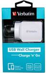 Verbatim Dual Port USB Charger 1.0a, 2.4a $10.77 @ Woolworths